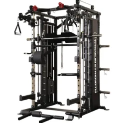 All-in-One Trainer - Poulie Double (2x90 kg), Multipower, Power Rack et Presse à Jambes MX90