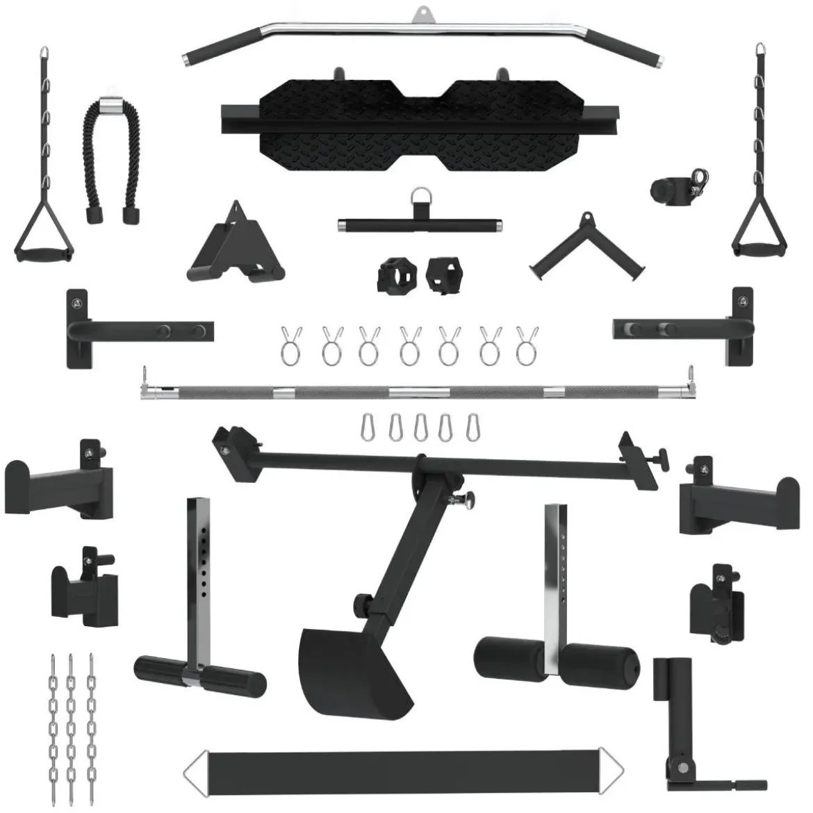 All-in-One Trainer - Poulie Double (2x90 kg), Multipower, Power Rack et Presse à Jambes MX90