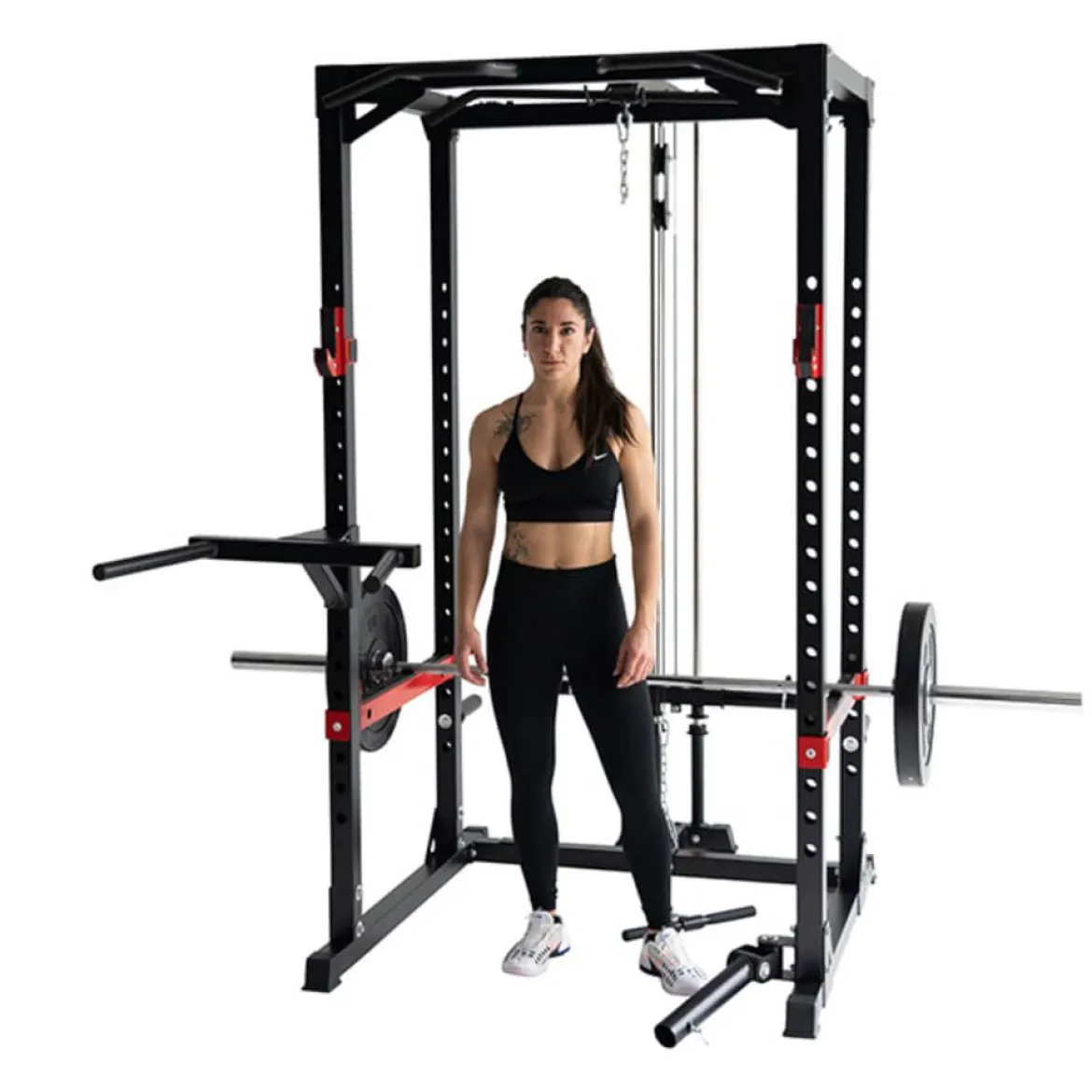 Cage squat combo poulie