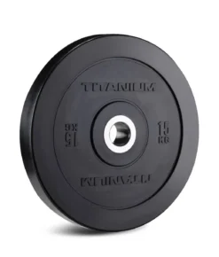 Disque Olympique Bumper Noir 15 KG BP15