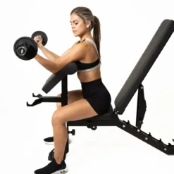 Force USA MyBench V2 - Banc Réglable avec Pupitre de Biceps et Extension de Jambes