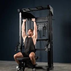 Functional Trainer Rack – Double Poulie Réglable + Rack