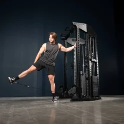 Functional Trainer Rack – Double Poulie Réglable + Rack