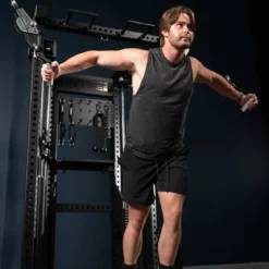 Functional Trainer Rack – Double Poulie Réglable + Rack