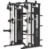 G4 All-In-One Trainer: Rack, Smith Machine et Double Poulie + 154 kg de Poids Inclus