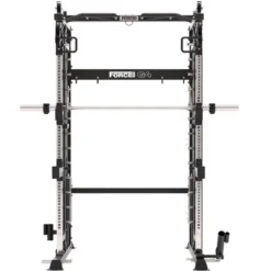 G4 All-In-One Trainer: Rack, Smith Machine et Double Poulie + 154 kg de Poids Inclus