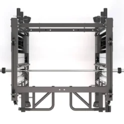 G4 All-In-One Trainer: Rack, Smith Machine et Double Poulie + 154 kg de Poids Inclus