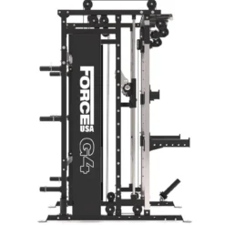 G4 All-In-One Trainer: Rack, Smith Machine et Double Poulie + 154 kg de Poids Inclus