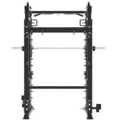 G4 All-In-One Trainer: Rack, Smith Machine et Double Poulie + 154 kg de Poids Inclus