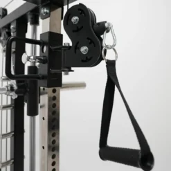 G4 All-In-One Trainer: Rack, Smith Machine et Double Poulie + 154 kg de Poids Inclus