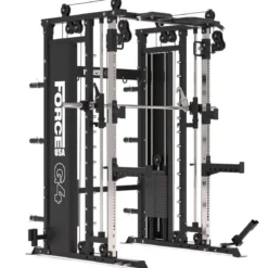 G4 All-In-One Trainer: Rack, Smith Machine et Double Poulie + 154 kg de Poids Inclus