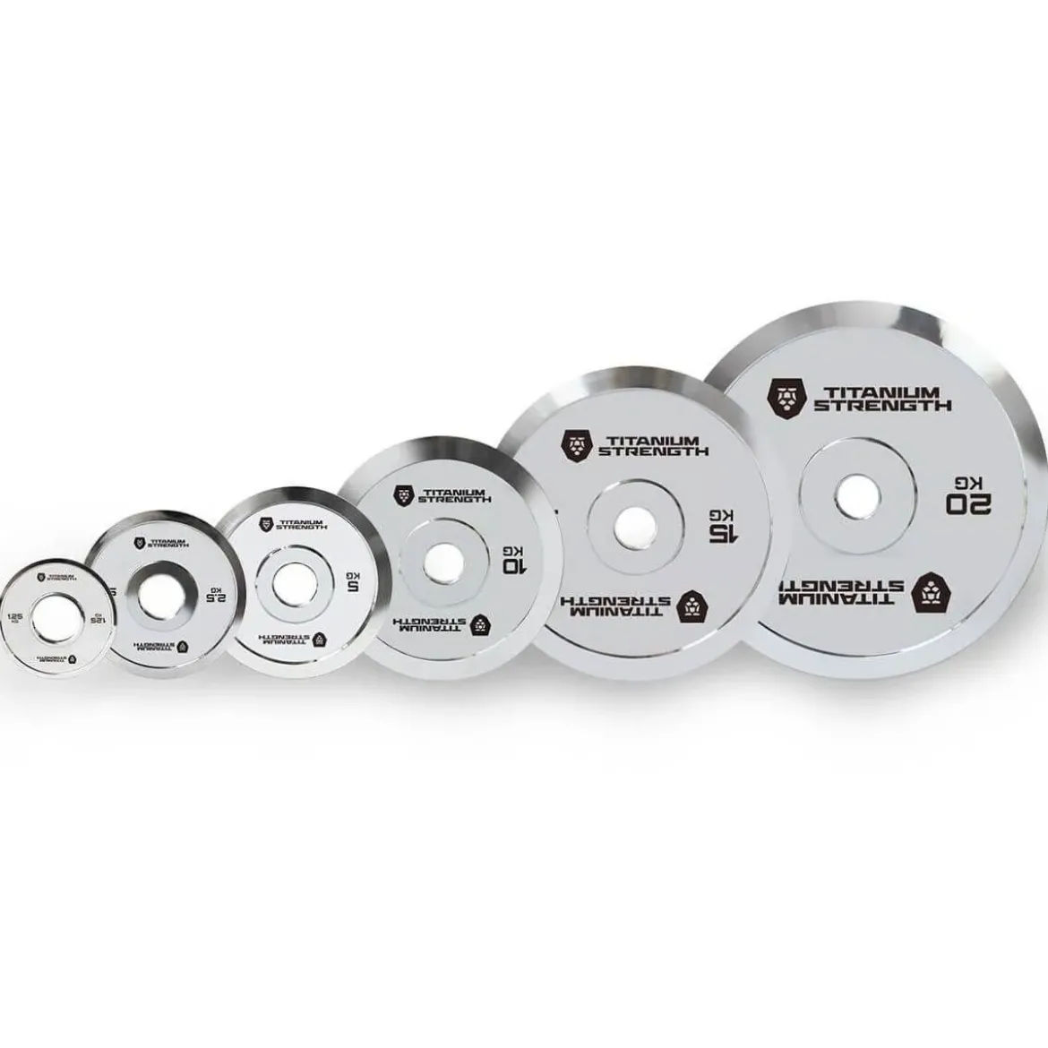 Lot de Disques Olympiques Chromés Powerlifting – 125 kg