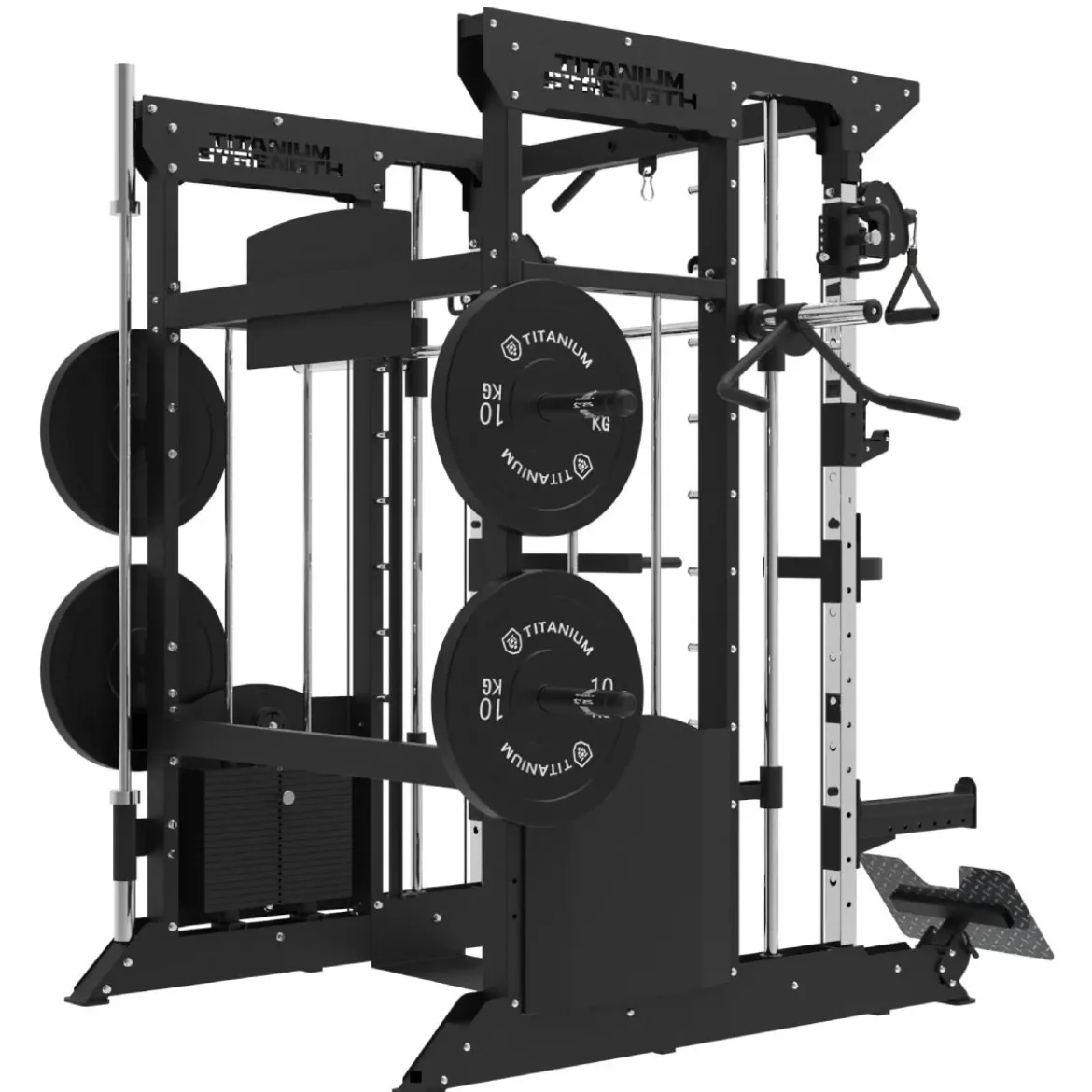 MULTIPOWER - MACHINE SMITH AVEC DOUBLE POULIE + PILE DE POIDS DE 200 KG INCLUS B200 V3 BLACK SERIES