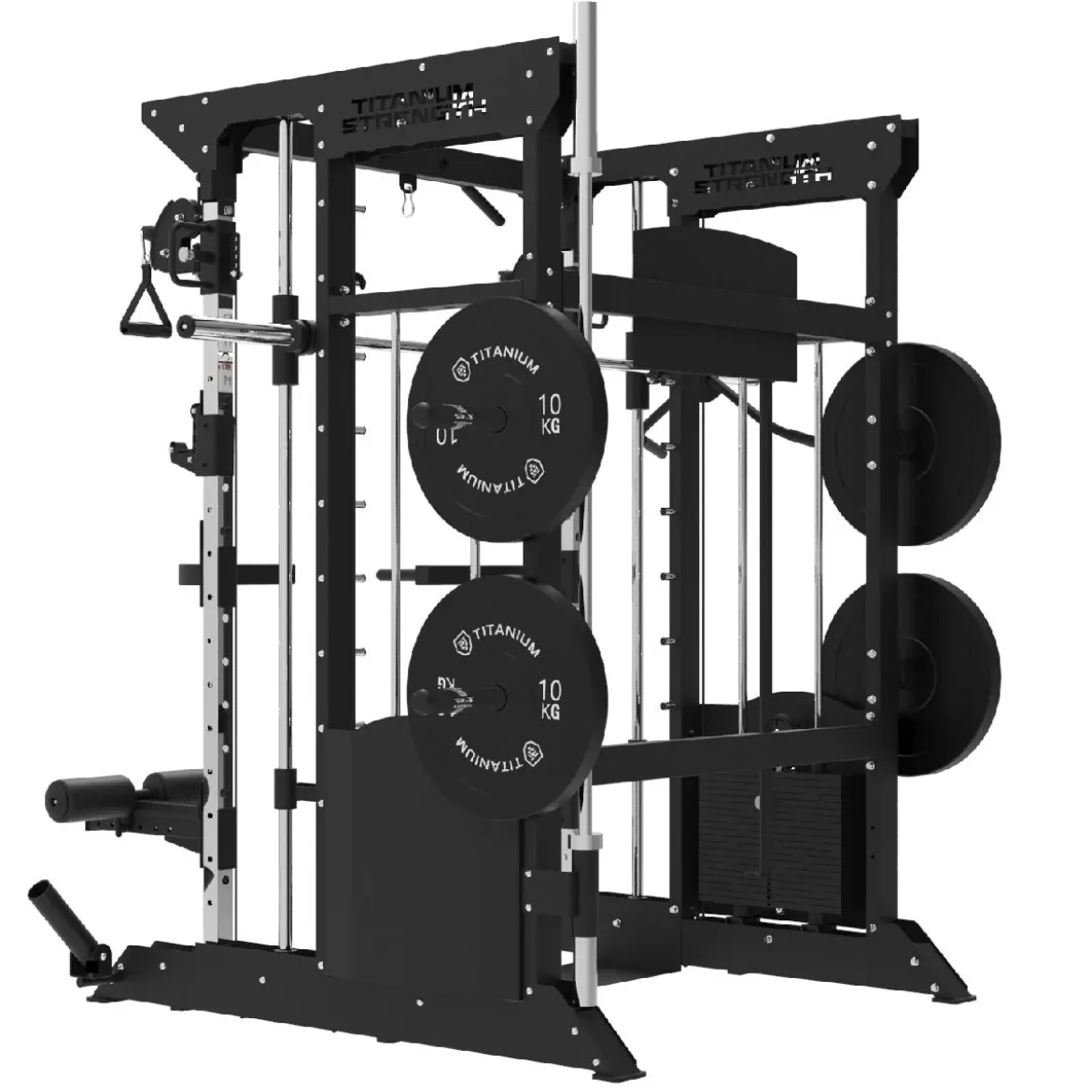 MULTIPOWER - MACHINE SMITH AVEC DOUBLE POULIE + PILE DE POIDS DE 200 KG INCLUS B200 V3 BLACK SERIES