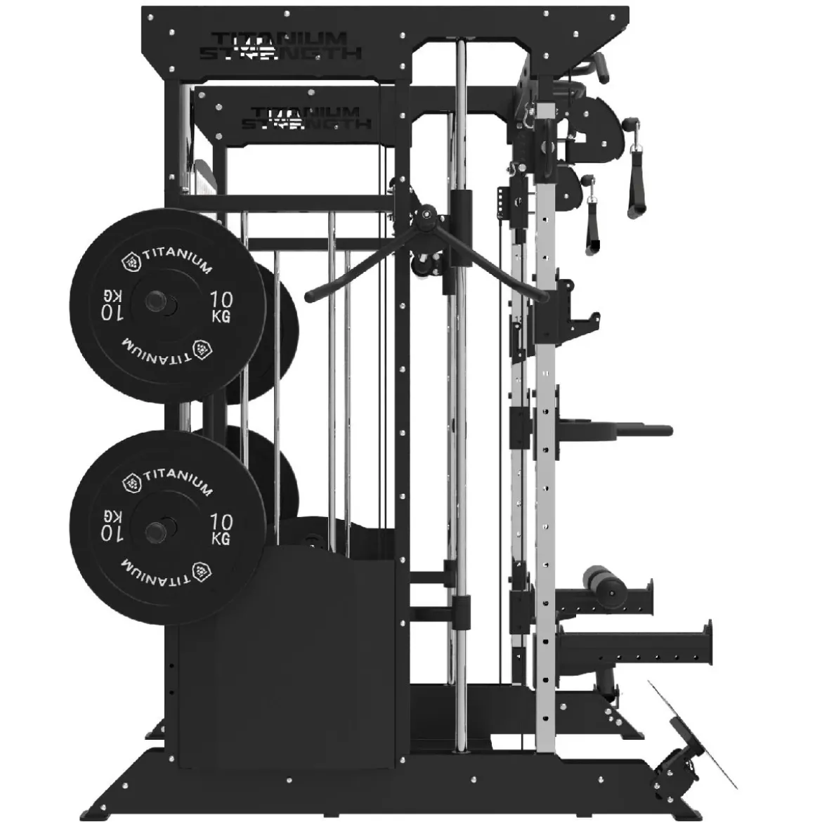 MULTIPOWER - MACHINE SMITH AVEC DOUBLE POULIE + PILE DE POIDS DE 200 KG INCLUS B200 V3 BLACK SERIES