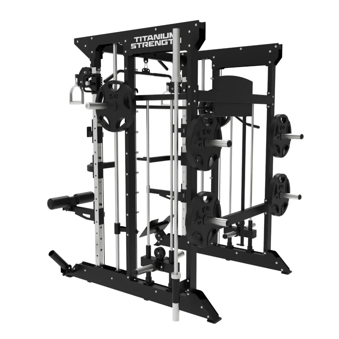 Multipower - Machine Smith avec Double Poulie + Rack B100 V3