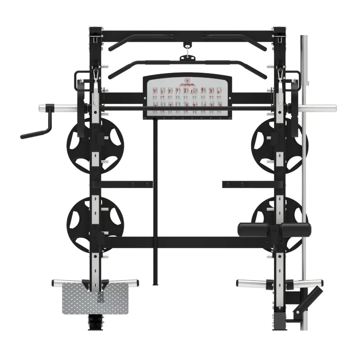 Multipower - Machine Smith avec Double Poulie + Rack B100 V3