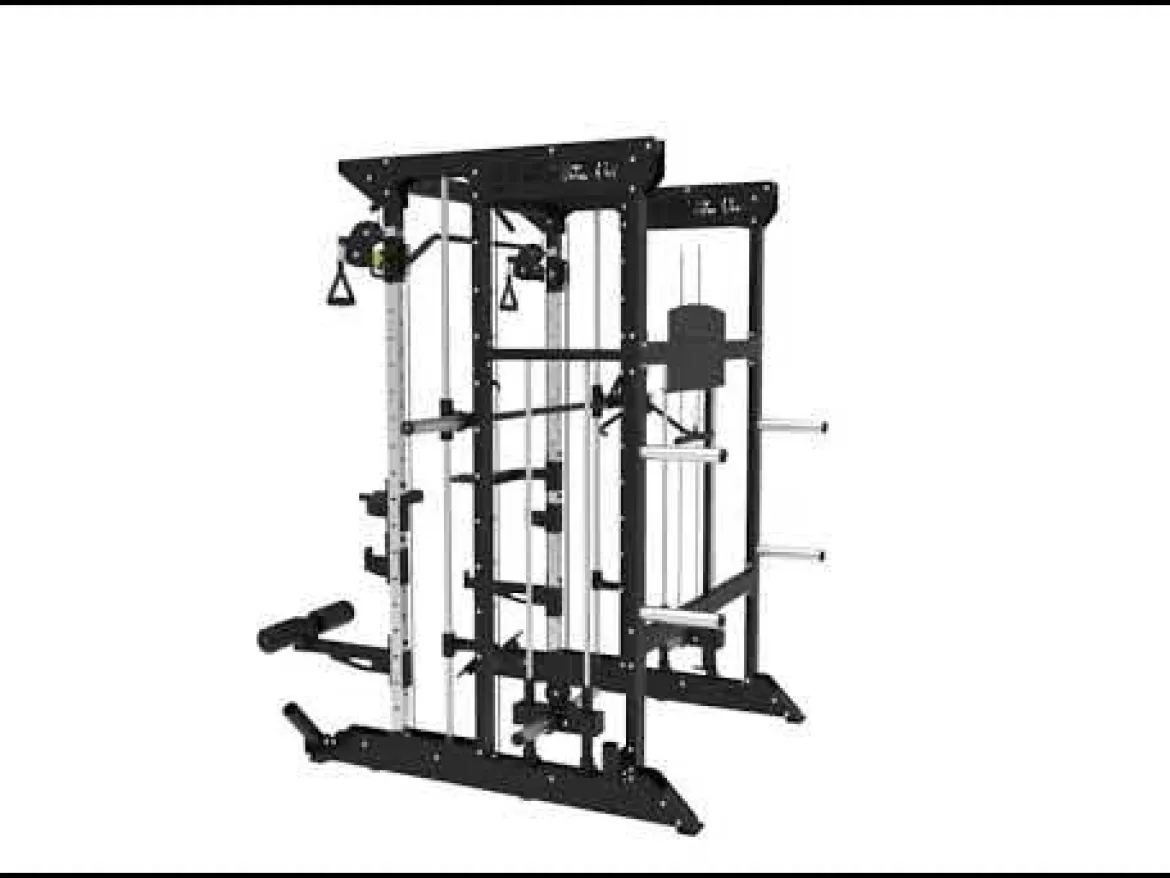 Multipower - Machine Smith avec Double Poulie + Rack B100 V3