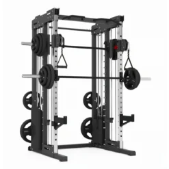 Multipower - Machine Smith Professionnelle avec Double Poulie + Rack FT3