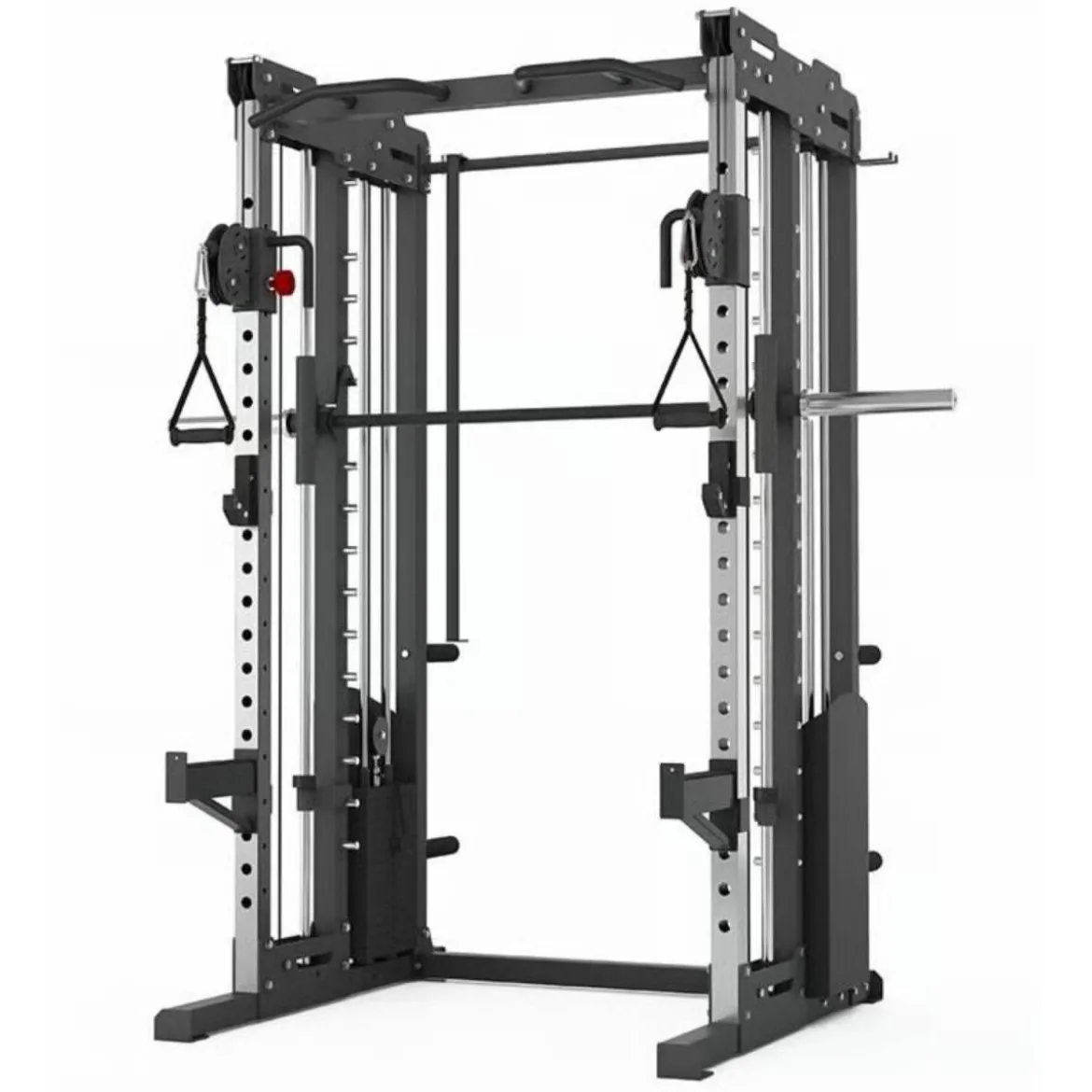 Multipower - Machine Smith Professionnelle avec Double Poulie + Rack FT3