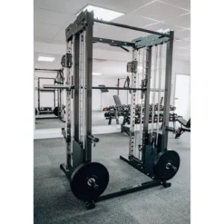 Multipower - Machine Smith Professionnelle avec Double Poulie + Rack FT3