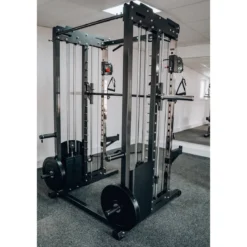 Multipower - Machine Smith Professionnelle avec Double Poulie + Rack FT3