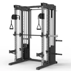 Multipower - Machine Smith Professionnelle avec Double Poulie + Rack FT3 V2
