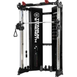 Poulie Double Réglable + Smith avec charges intégrées (2 x 90 kg) – FT90 pliable