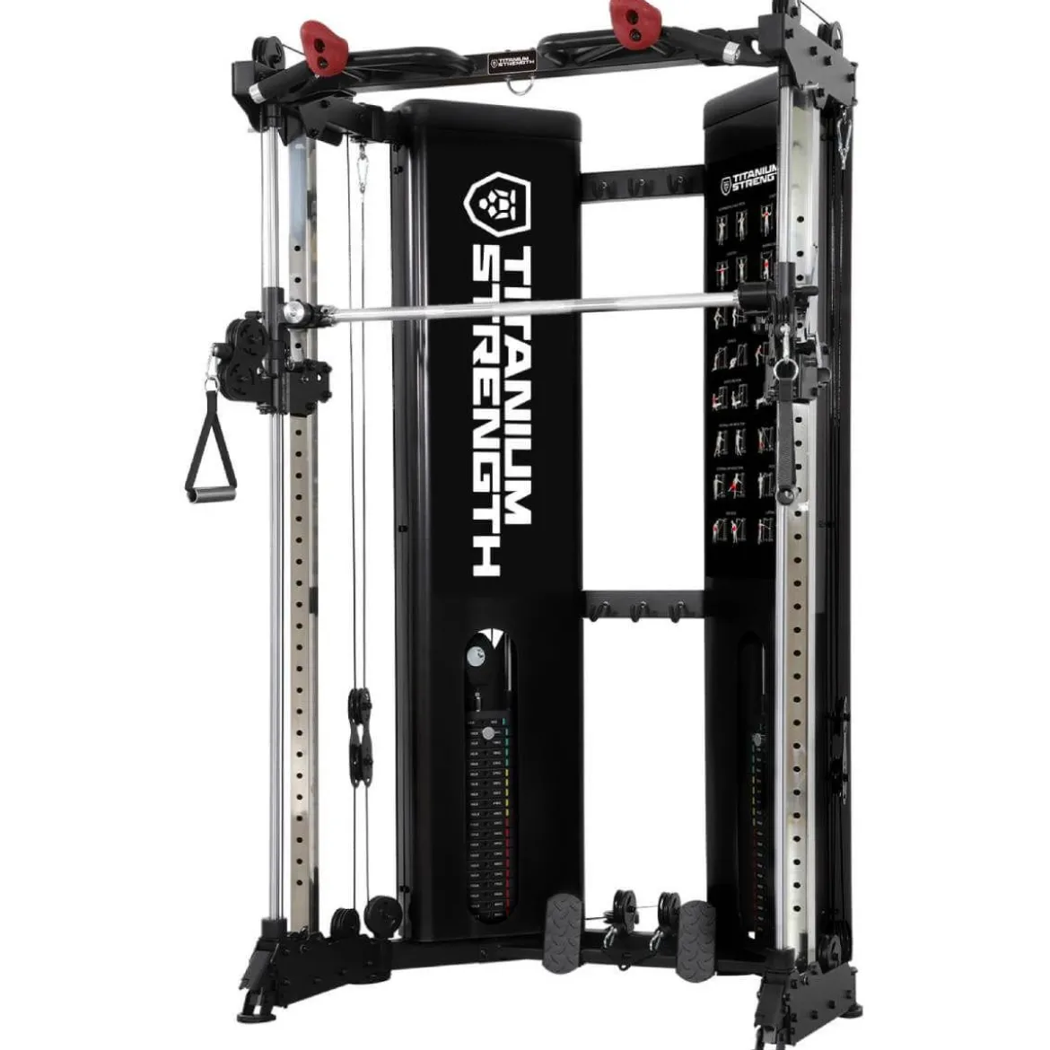 Poulie Double Réglable + Smith avec charges intégrées (2 x 90 kg) – FT90 pliable