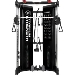 Poulie Double Réglable + Smith avec charges intégrées (2 x 90 kg) – FT90 pliable