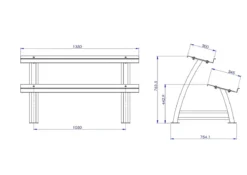 RACK DE 2 HAUTEURS POUR HALTÈRES HEXAGONAUX TS