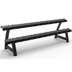 Rack d’Haltères avec Berceaux – 2 Niveaux (12 Paires)