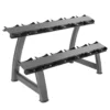 Rack d'Haltères avec Supports - 2 Étagères (6 Paires)