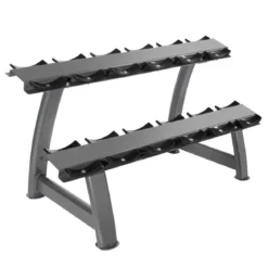 Rack d'Haltères avec Supports - 2 Étagères (6 Paires)