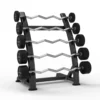 Set de 5 Barres Droites Fixes EZ Curl 10–30 kg + Rack
