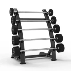 Set de 5 Barres Droites Fixes 10–30 kg + Rack