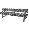 Set d’Haltères Chromées 2,5–30 kg (12 paires) + Rack