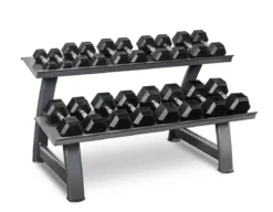 Set d'haltères hexagonaux 2- 20kg TH20 + Rack