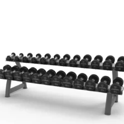 Set d’Haltères Rondes Pro PU 2,5–30 kg + Rack