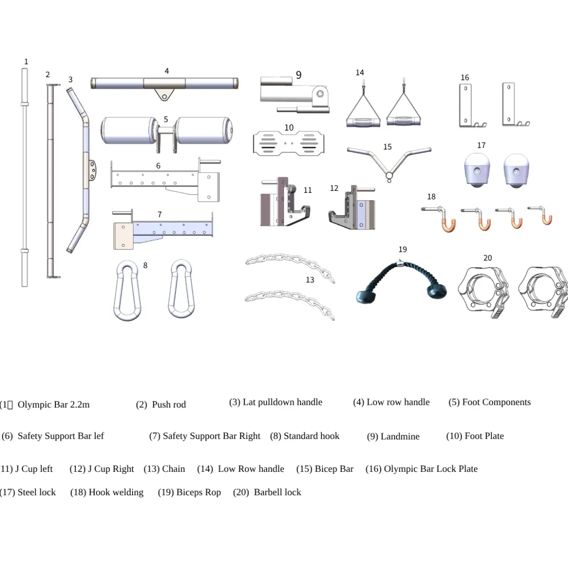 Smith Machine Multifonctionnelle B500 PRO - Machine Smith Commerciale à Double Poulie + Rack