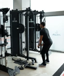 Smith Machine Multifonctionnelle B500 PRO - Machine Smith Commerciale à Double Poulie + Rack