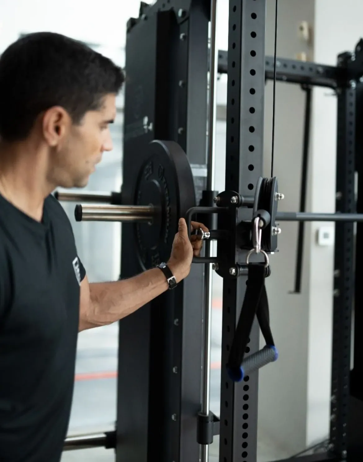 Smith Machine Multifonctionnelle B500 PRO - Machine Smith Commerciale à Double Poulie + Rack